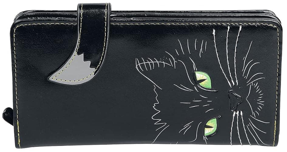 Nemesis Now Lucky Cat Frauen Geldbörse Gothic, Horror, Katzen, Black, 18.5cm, Casual thumbnail 2