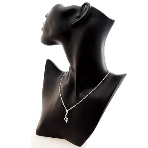 Alexander Castle 925 Sterling Silver Treble Clef Pendant Necklace with 18" Silver Chain & Jewellery Gift Box - Music Gift for Women thumbnail 3