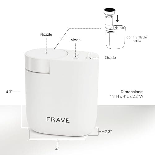 Frave Air Lux Diffuser, Plug-in Waterless Diffuser for Essential Oil, Smart Bluetooth App Control, Covers Up to 500 sqft 60ml Capacity, Home Office Hotel Scent Diffuser, Cold Air Technology, White thumbnail 2