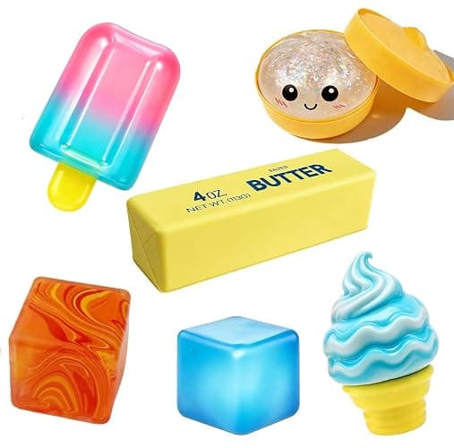 Slow Rising Squishy Toy Set, Sensory Stress-Relief Soft Silicone Toys, Soft and Bouncy Stress-Relief Toys, Anxiety Relief, Cute Soft Silicone Toys, Party Favors - Image 1
