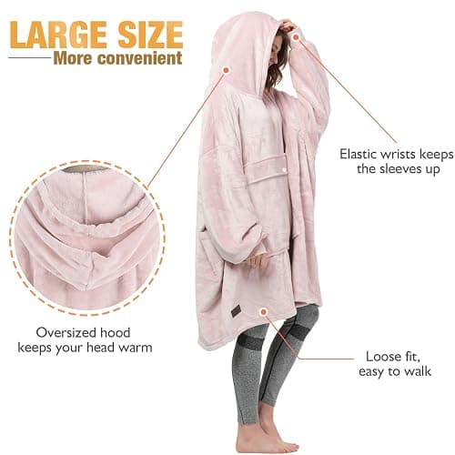 Catalonia Oversized Blanket Hoodie Sweatshirt, Fleece Pullover with Large Front Pocket, for Adults Men Women thumbnail 3