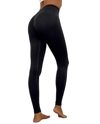 AegisChic Yoga Scrunch Leggings for Women Seamless High-Waisted Workout Pants Tummy Control thumbnail 2