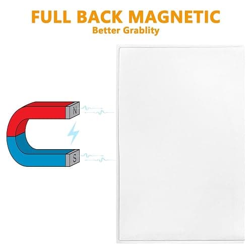 Mingting Magnetic Picture Frame, Holds 4x6 Inches Pictures, Reusable White Magnet Fridge Photo Sleeves for Refrigerator, Locker,Office Cabinet (White, 6) - 6Pcs-4x6-White thumbnail 4