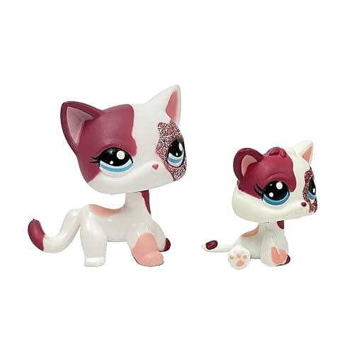 LPSCB 2pcs/Set Custom Pet Shop Toy Flocked Cat Collie Great Dane Cocker Spaniel Dachshund Dog with Baby Puppy Kitten OOAK (#2291&2291S) thumbnail 3