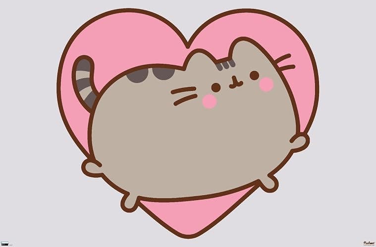 Trends International Pusheen - Heart Wall Poster, 34L x 22.4W, Unframed Version - Image 1
