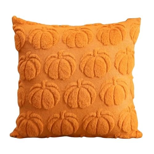 Ceprznvey Pumpkin Pillow Covers, Fall Pillowcases Set, Soft Velvet Autumn Cushion Case, Decorative Throw Covers for Sofa Couch, Seasonal Home Decor Accent for Bedroom Living Room Use - Image 1