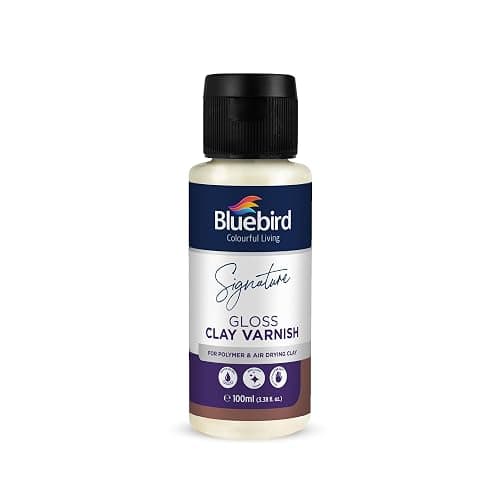Bluebird Signature Gloss Clay Varnish - 3.4 Fl Oz / 100 ML - Air Dry and Polymer Clay Glaze, Prevents Cracking and Scratches - Image 1