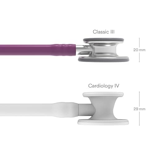 3M Littmann Classic III Monitoring Stethoscope, 5831, More Than 2X as Loud*, Weighs Less**, Stainless Steel Chestpiece, 69 cm (27") Plum Tube - Stainless Steel Chestpiece, Plum Tube thumbnail 13