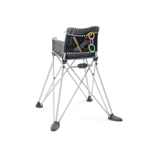 Bright Starts Pop 'N Dine Portable High Chair, Indoor/Outdoor, BPA Free Tray, Easy to Fold, Unisex, Grey, 6 Months + thumbnail 15