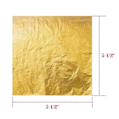 Gold Leaf Sheet for Resin, Paxcoo 300 Sheets Gold Flakes for Resin Nail Foil for Resin Jewelry Making Slime, Nail Arts, Gilding Crafting, Paint, Decoration, 5.5 by 5.5 Inches - Gold thumbnail 4