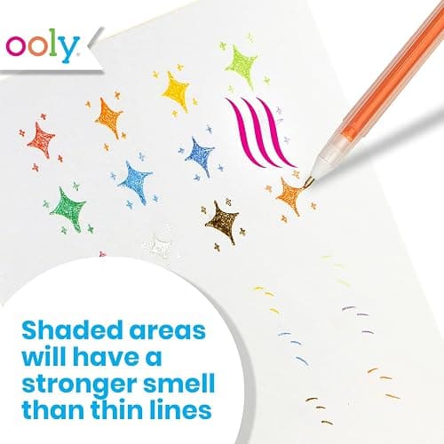 Ooly Glitter Scented Gel Pens, Set of 12, 1.00mm NIB Smelly Fun Pens - Yummy Yummy thumbnail 5