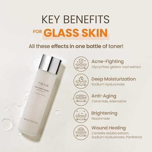 TIRTIR Milk Skin Rice Toner - Deep Moisturizing, Hydrating and Refreshing for face, Niacinamide, Ceramide, Rice Bran Extract, Nature-Oriented Ingredients, Korean Skin Care, Vegan (150ml, Original) - Original - 150 ml (Pack of 1) thumbnail 7