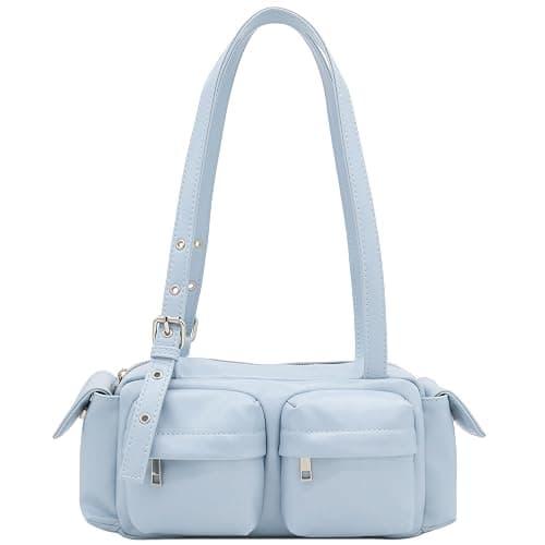 FashionPuzzle Women's Glossy PU Leather Multi Pocket Shoulder Bag | Glossy Faux Leather thumbnail 3