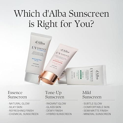 d'alba Piedmont Italian White Truffle Waterfull Essence Sunscreen, Vegan Skincare, Lightweight Sunscreen with BROAD SPECTRUM SPF 50+, Glowy, Safe for all Skin Types, Korean Skin Care (1.69 fl. oz) thumbnail 9