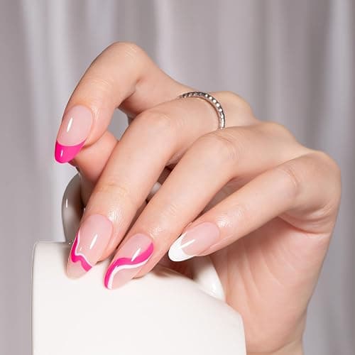 MAYCHAO Pink Gel Nail Polish Art Liner 8ml Hot Pink Build in Thin Brush for Swirl/Euphoria French Tips Manicure Painting DIY at Home thumbnail 3
