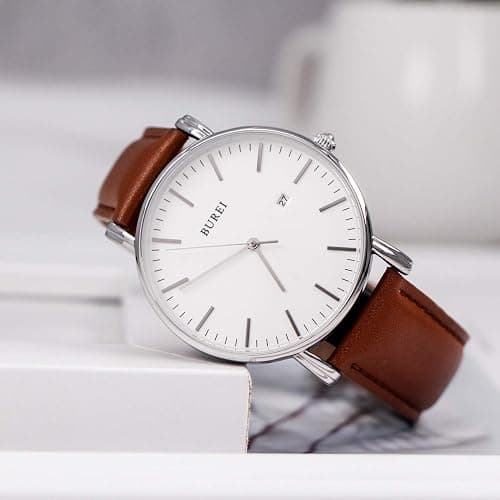 BUREI Men Wrist Watches Fashion Minimalist Analog Quartz Waterproof Watches for Men thumbnail 2