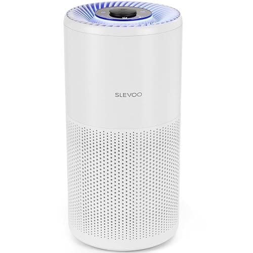 SLEVOO Air Purifier for Home Bedroom up to 1015 ft², Allergies Pet Hair, 3-in-1 Filter with hepa Air Purifier, Ultra Quiet 24 DB Sleep Mode,Aromatherapy,clean for Allergies,Pollutants,Smoke （White） thumbnail 9