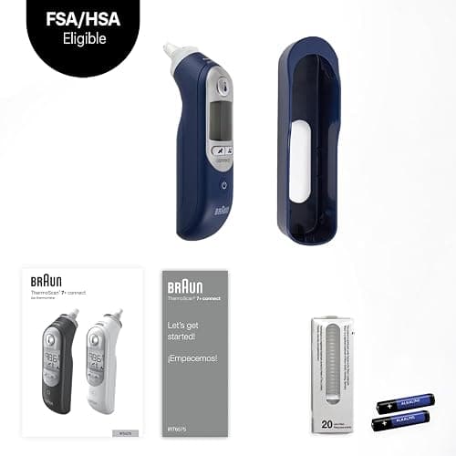 Braun ThermoScan 7+ Connect Digital Ear Thermometer - Family Care App Compatible, Age Precision Technology, Color-Coded Display, No. 1 Brand Recommended by Pediatricians thumbnail 7