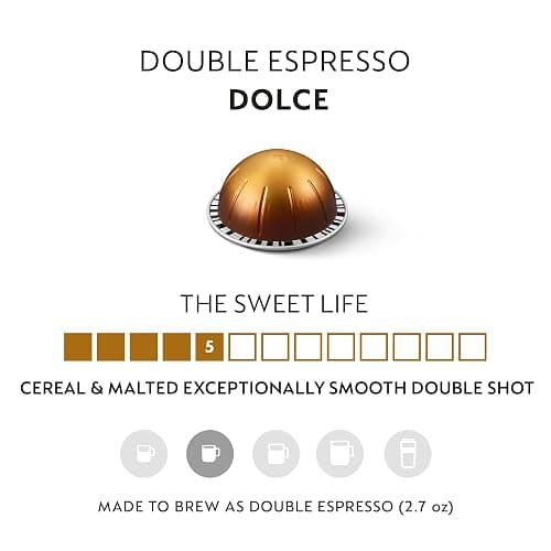 Nespresso Capsules Vertuo, Double Espresso Dolce, 30-Count Espresso Pods, Brews 2.7 oz. thumbnail 2