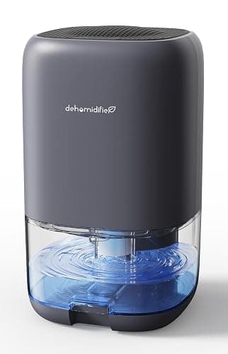 TABYIK Small Dehumidifier for Bedroom, Bathroom, Portable Dehumidifiers for Home, Room, RV, Closet, Quiet Compact Moisture Remover for Small Spaces, with Auto Shut Off, 35 OZ, Grey - Image 1