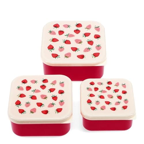 Rex London Snack Boxes (Set of 3) - Little Strawberry - Image 1