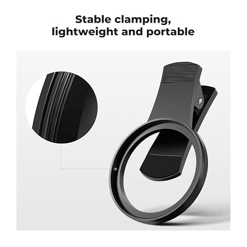K&F Concept 52mm Clip-on ND2-400 Phone Camera Lens Filter Kit, Adjustable Neutral Density Filter Compatible with iPhone 15 14 13 12 11 thumbnail 2