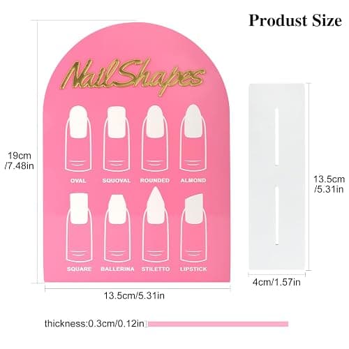 Nail salon signage on table 3D acrylic sign advice for nail tech room decor manicure business supplies essential nail tech must haves desktop sign stand board for nail art nails shape Pink thumbnail 4