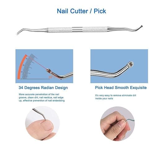 HIFAU Professional Cuticle Nippers Kit, Cuticle Trimmer with Cuticle Pusher & Other Durable Nail Care Manicure Kit for Women, Premium Stainless Steel & Ergonomic Design, Travel & Gift thumbnail 6