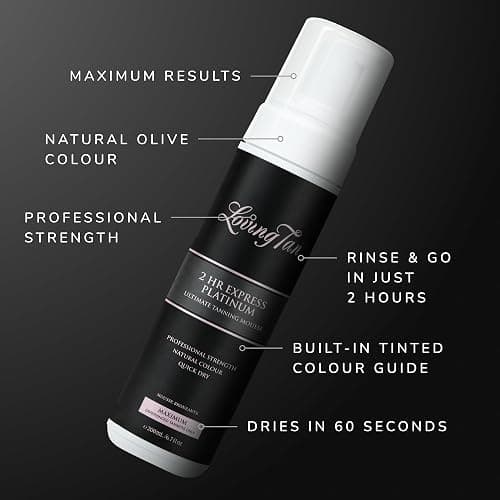 Loving Tan Platinum 2 HR Express Self Tanning Mousse, Darkest Shade Yet - Streak Free, Professional Quality Sunless Tanner- 10+ Applications per Bottle, Cruelty Free, Naturally Derived DHA, 6.7 Fl Oz thumbnail 6
