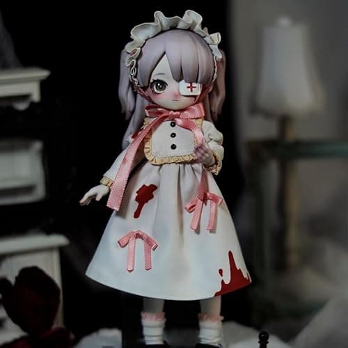 GNATAPIAY 1/12 BJD Dolls Blind Box,Kawaii BJD Dolls Dark Gothic Series 1/12 Ball Jointed Doll Collectable Action Figure Posable Dress Up Doll for Girls Birthday Party Gift Toys - Whole Set-6packs thumbnail 7