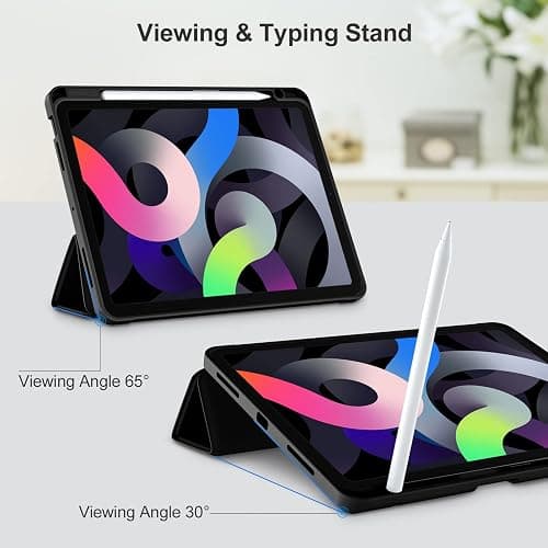 Akkerds Compatible with iPad Air 11 Inch Case 7th/6th Generation (M3/M2) 2025/2024, for iPad Air 5th/4th Generation Case 10.9 Inch 2022/2020 with Pencil Holder[Auto Sleep/Wake], Black thumbnail 6