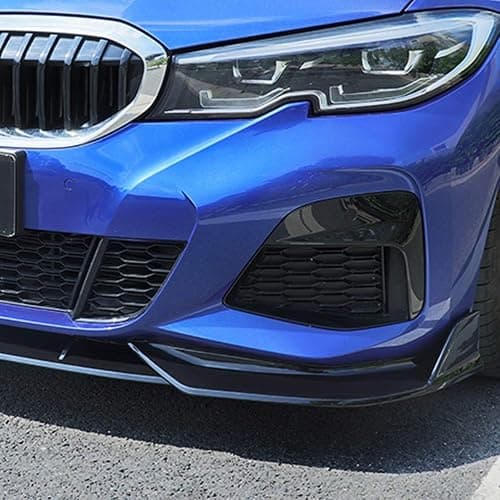 NINTE Front Lip for 2019-2022 BMW G20 G28 3 Series M Sport, Painted Gloss Black Front Bumper Spoiler - 3pcs thumbnail 2