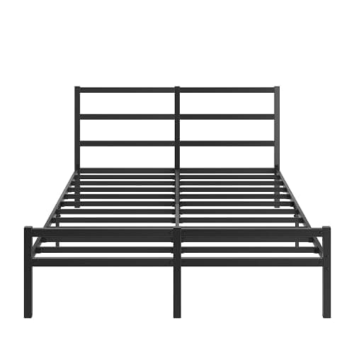 Heavy Duty Metal Platform Bed Frame with Underbed Storage Queen Size Bed Frame with Headboard No Box Spring Needed Mattress Foundation, Black thumbnail 6