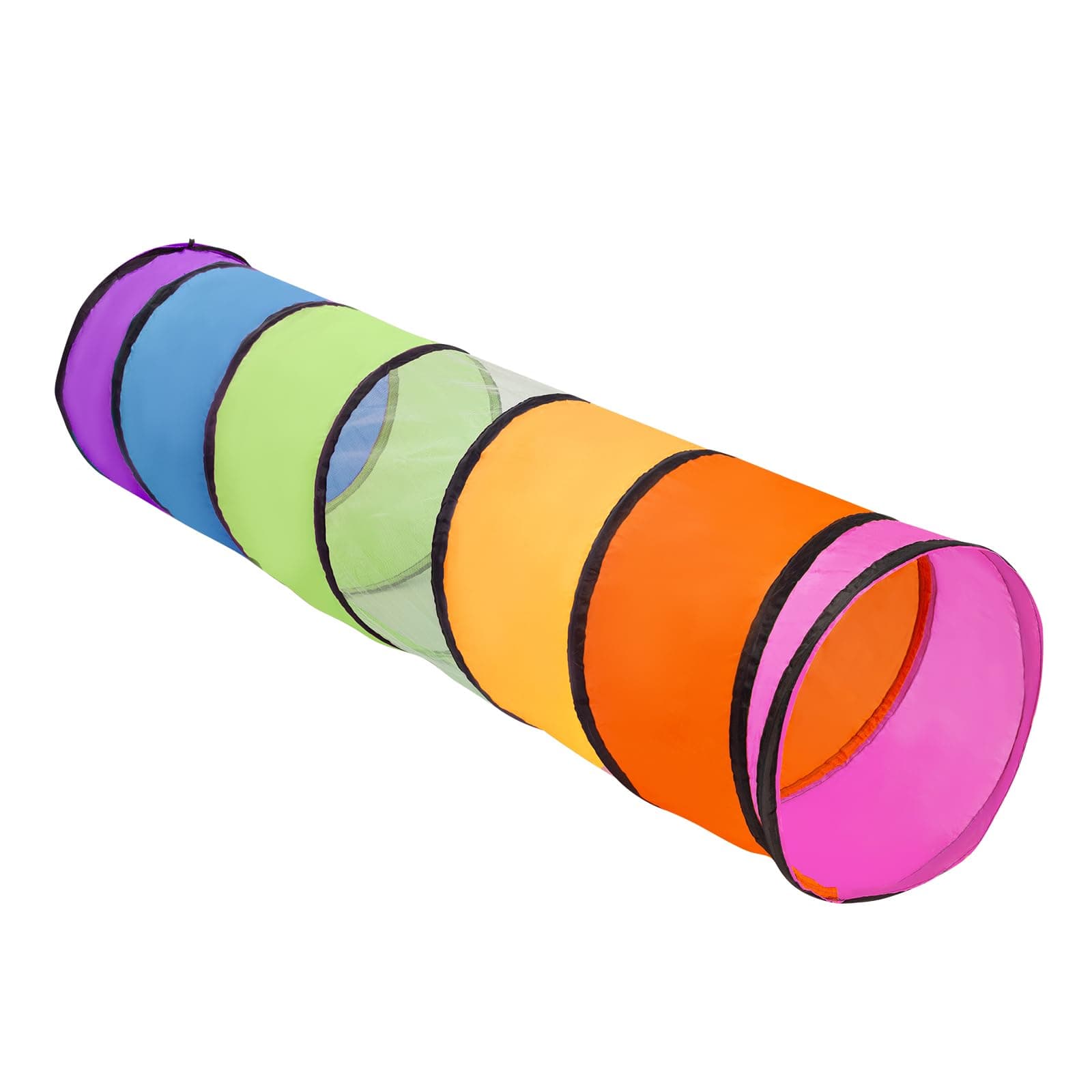 Kids Play Tunnel for Toddlers,Pop Up Crawl Through Tunnel Play Tent for Baby Infant Children or Pet,Indoor & Outdoor Toys for Boy and Girl Backyard Playset(Rainbow Tunnel)