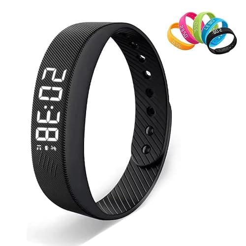 Vibrating Alarm Clock Band, Silent Vibration Wake,Vibrating Alarm Wristband,Wristband for Deep Sleepers,Ip65 Waterproof - USB Fast Charging,Wrist,Clock Vibrating,Leep Quality Detection (Black) - Image 1
