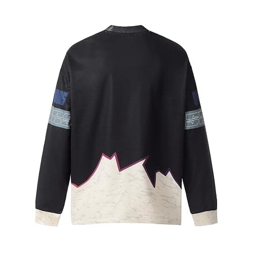Arnodefrance Unisex Vintage Graphic Printing Long Sleeve Shirt Oversized Tee Shirt Cotton Long Sleeve Shirts thumbnail 3