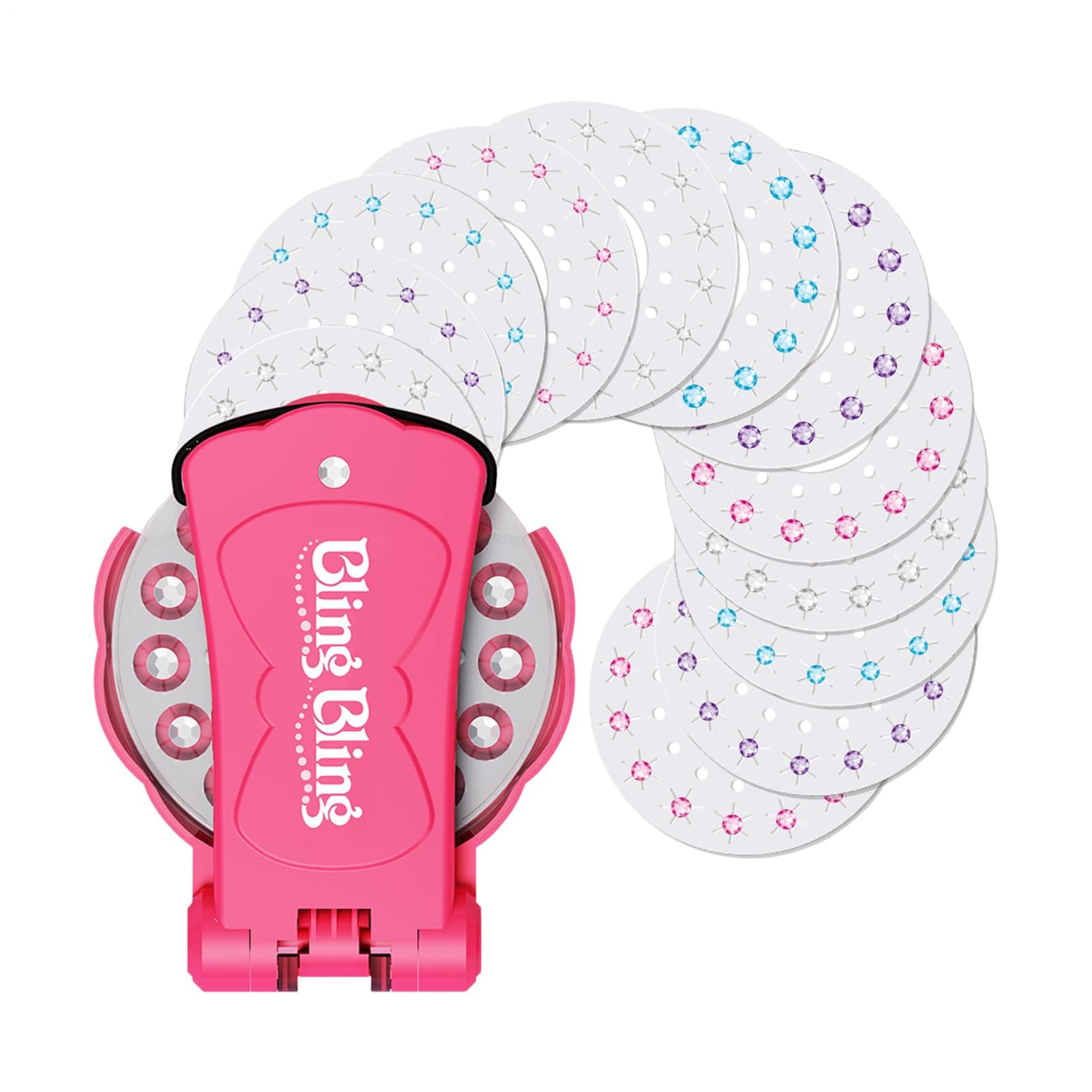 Hair Gem Stamper Kit with 180 Colorful HairGems– Fun and Easy-to-Use HairAccessory Machine for Kids for Girls’ Parties, Birthdays, and Creative Hair Styling Adventures thumbnail 2