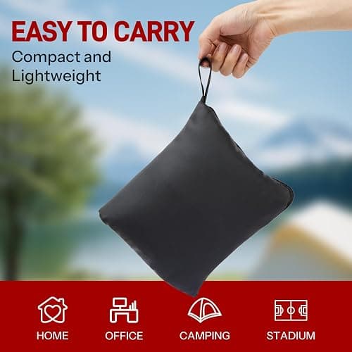 Mantuole 24x20Inch Stadium Seat Heating Pad, Battery Heated Outdoor Chair Cushion for Camping,Stadium,Office or Home, (Battery NOT Included). thumbnail 6