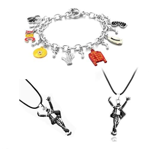 Sumkyle MJ Bracelet with Classic Necklace for MJ Fans Memorial Collection… - Image 1