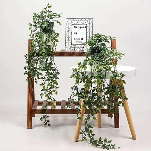 KIRIFLY Fake Plants Artificial Indoor Faux Hanging Plants Greenery Eucalyptus Green Décor 3 Pack for Home Bathroom Farmhouse Room Shelf thumbnail 5