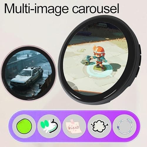 Smart Digital Badge with Touch Screen - 1.85" HD Electronic Badge for Fandom & Anime, Customizable GIF/Photo/Video Display, 18H Battery & LED Lights, Metal ACG Accessory for Bag & Cosplay thumbnail 6