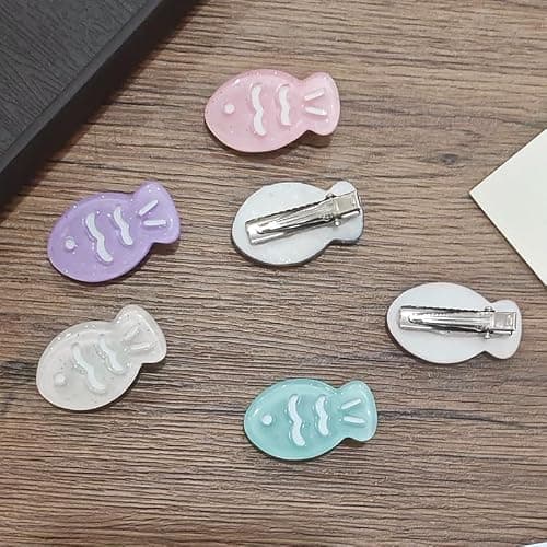 5 Pairs(10 Pcs) Super Cute Lovely Summer Cool Realistic Mini Ice Transparent Fish Hairpin Hair Clips Hair Decoration Women Girls Salon Hairstyle Hairdressing Grip -Fish thumbnail 5