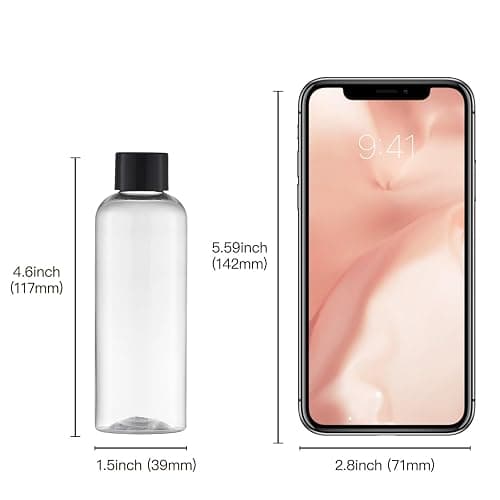 Tekson Plastic Travel Bottles 3.4 oz, Travel Size Containers for Shampoo, Empty Mouthwash Bottles with Black Screw Cap (100ml, Clear) thumbnail 6