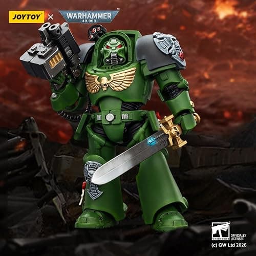 JOYTOY Warhammer 40K 1/18 Action Figure Salamanders Terminator 1 with Power Sword and Storm Bolter 5.6in Model Collector's Gift thumbnail 2