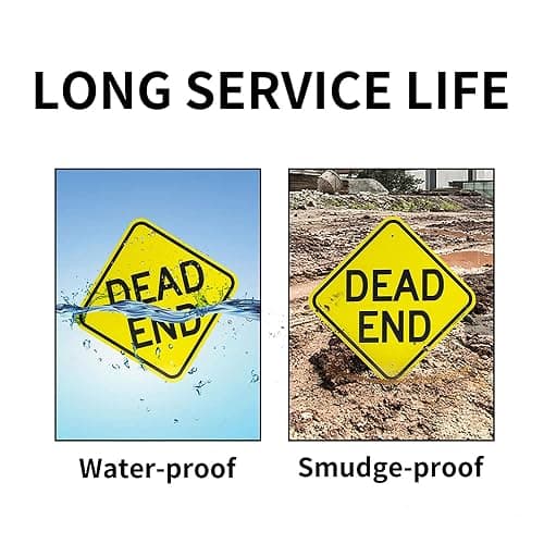 Dead End Sign，- 12"x 12" - .040 Aluminum Reflective Sign Rust Free Aluminum-UV Protected and Weatherproof thumbnail 3