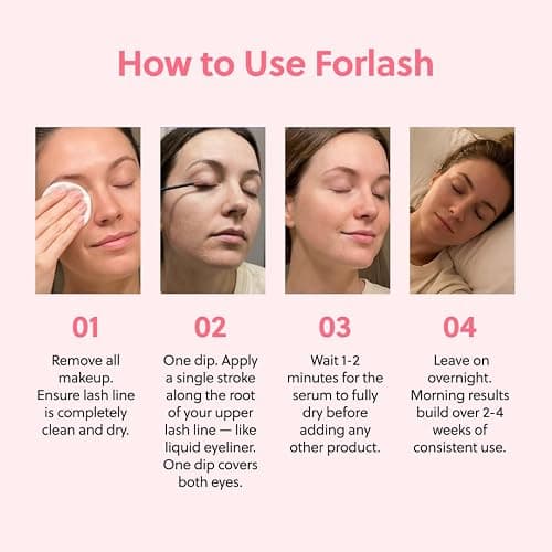 ForChics Eyelash Growth Serum - Prostaglandin-Free Lash Enhancing for Longer, Thicker Lashes and Brows- Natural Formula, Visible Results in 2 Weeks Vegan, Hormone-Free, 0.10 Fl. Oz, 3ml thumbnail 11
