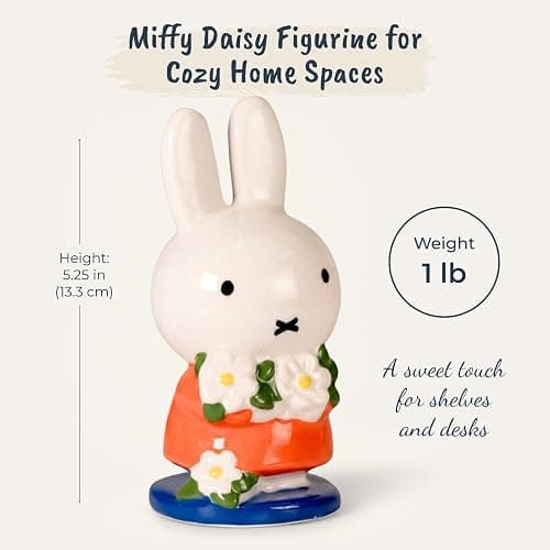 Blue Sky Clayworks Miffy Daisy Bouquet Figurine 2.625'' L x 2.5'' W x 5.25'' H thumbnail 3