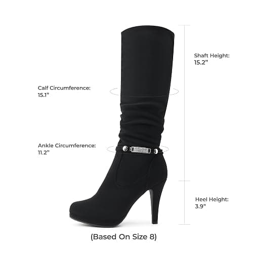 DREAM PAIRS Women's Knee High Platform Heel Boots thumbnail 4