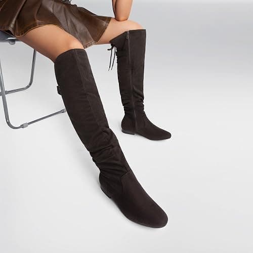 DREAM PAIRS Women's Over The Knee Flats Slouch Thigh Boots | Comfortable Casual Flat Knee High Boots for Daily Walking Vacation thumbnail 8