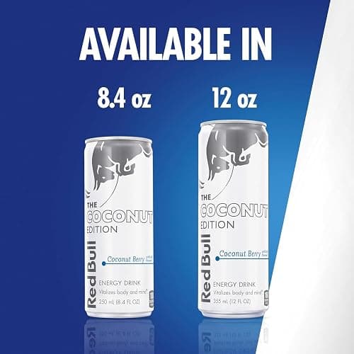 Red Bull Coconut Edition Energy Drink, Coconut Berry, with 80mg Caffeine plus Taurine & B Vitamins, 8.4 Fl Oz, Pack of 8 Cans thumbnail 9